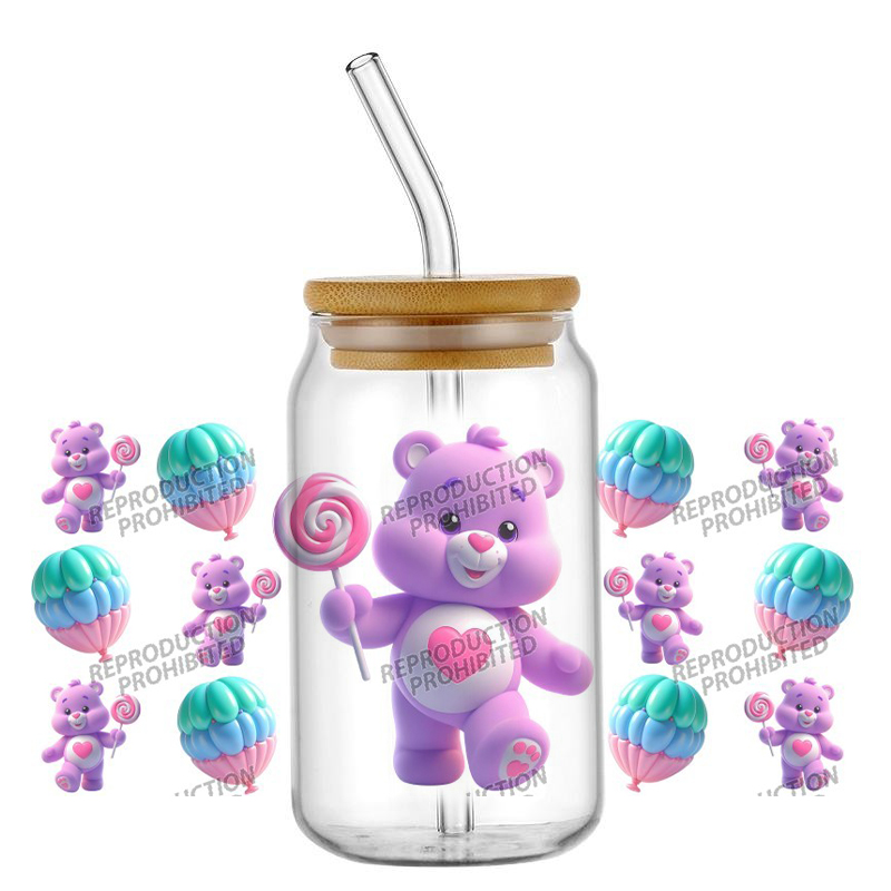 Rdta Tank Glass - Adesivi per Telefono con Orso Arcobaleno